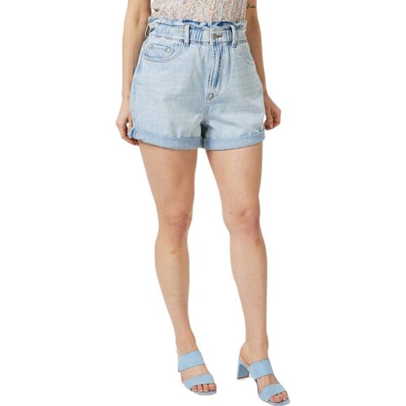 NWT ESQUALO Paperbag Mom Style Denim Jean Shorts - Picture 4 of 8